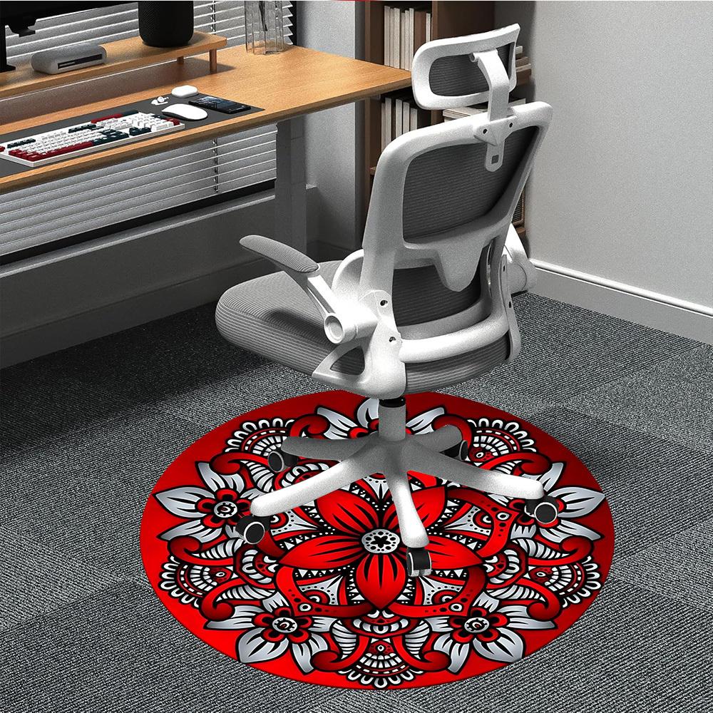 

1pc Mandala Chair Carpet for Office - Durable, Ideal for Chair Mats, Stylish & Functional Decorative Rug yy260130065 80cm by 80cm
