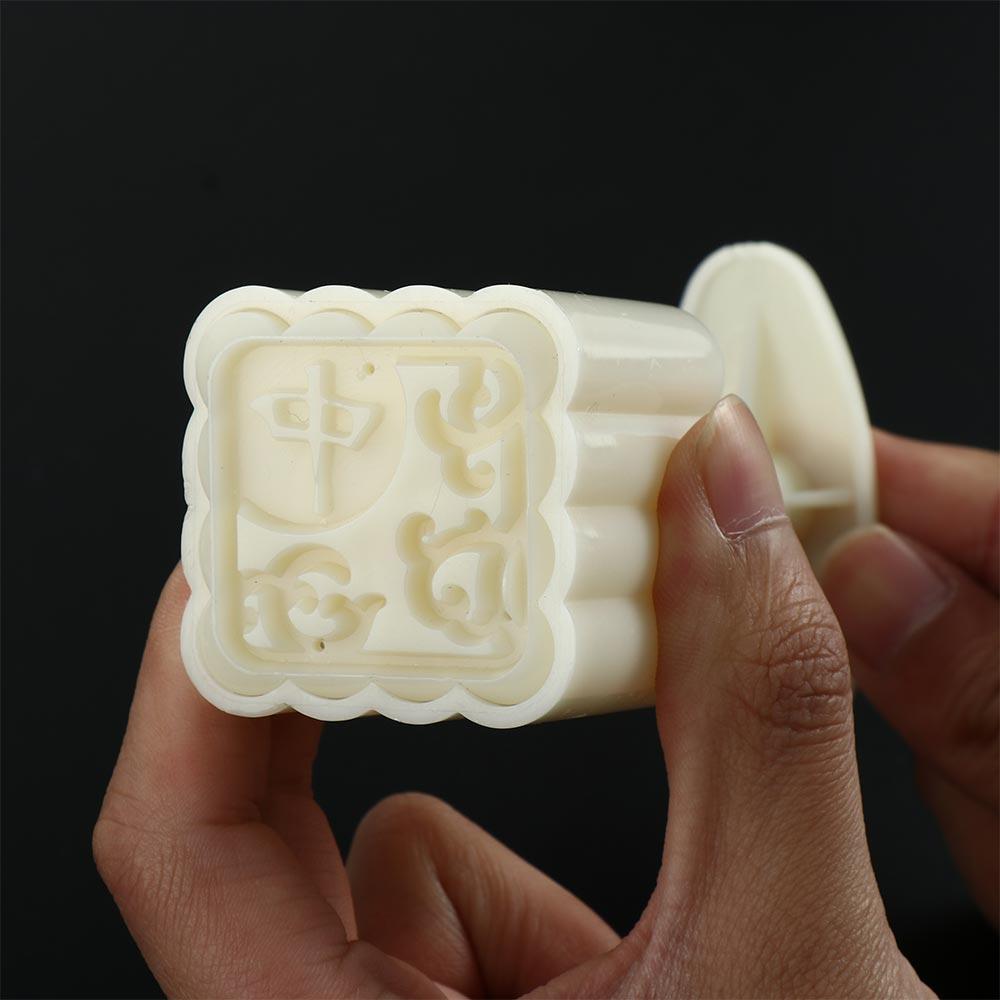 Non-stick White Stamps Plastic Bean Cake Mold Moon Cake Mould Mooncake Tools Mooncake Mold