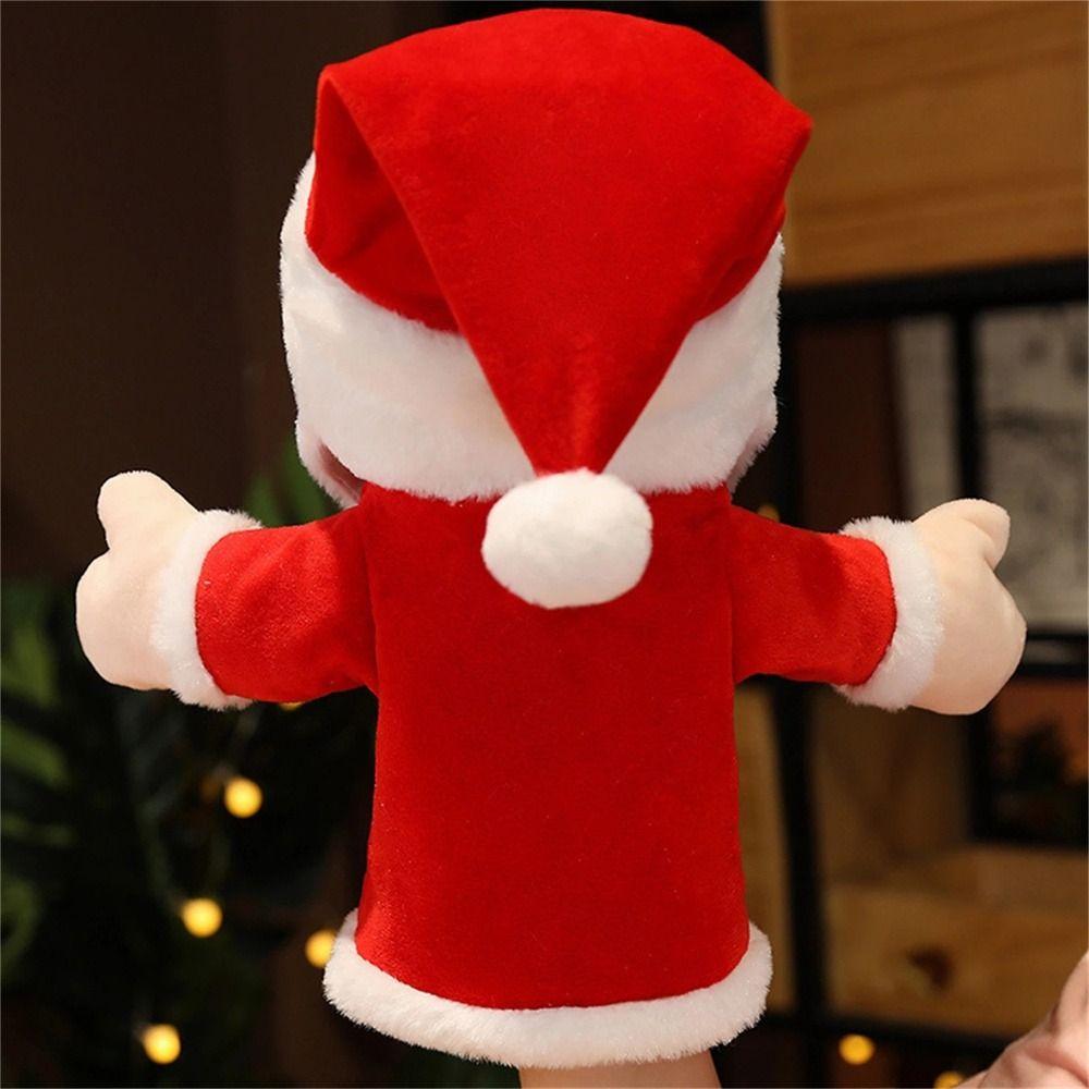 Dolls Hand Toy Christmas Gifts Hand Puppet Christmas Puppets Santa Claus Elk Animal Head Puppet