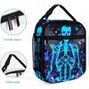 Skull Moth Butterfly Galaxy Flowers Skeleton Lunch Bag for Adults Work Outdoor Travel Picnic Insulated Thermal Snacks Organizer