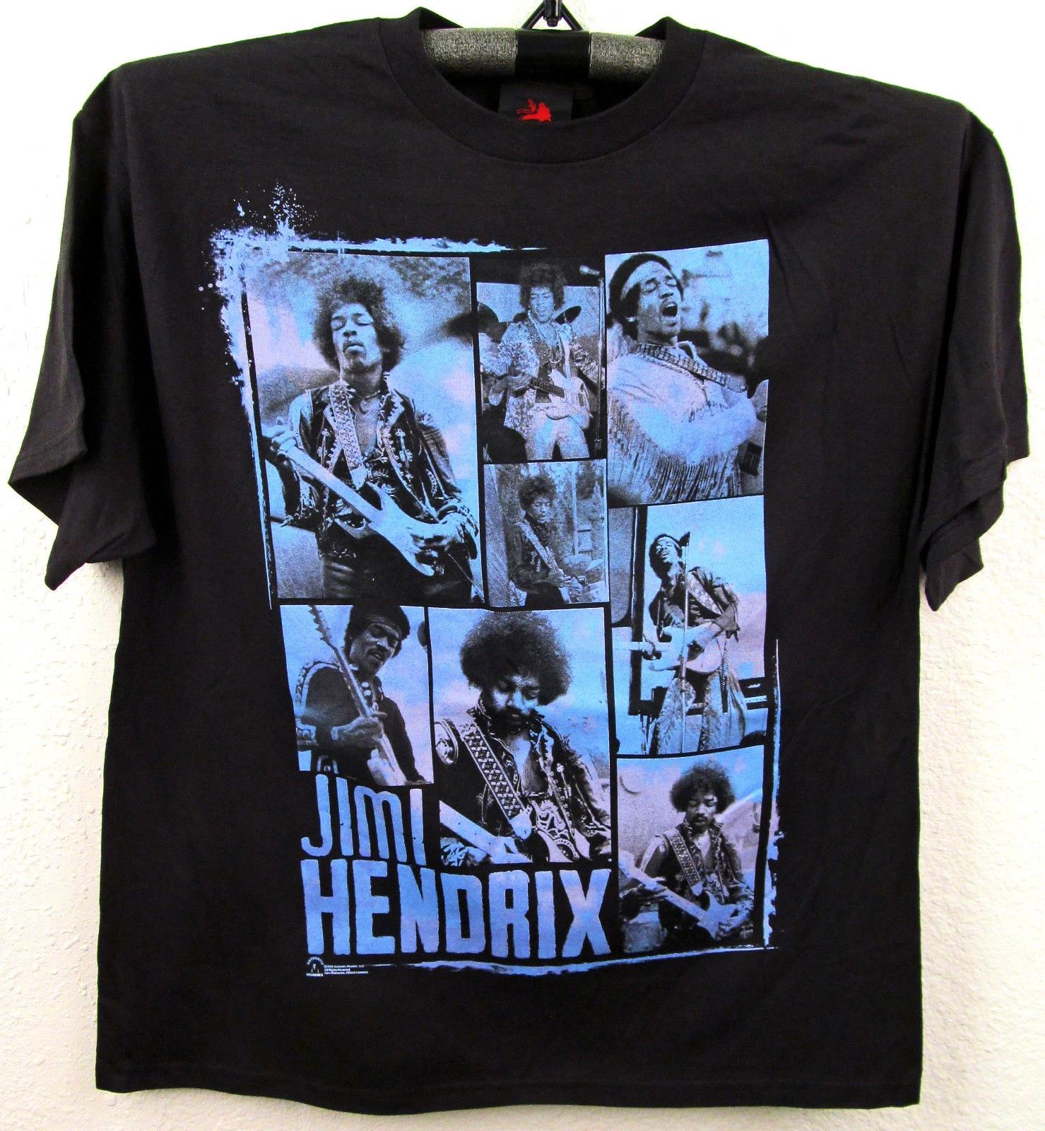 JIMI HENDRIX T-shirt Zion Rootswear Rock Guitarist Tee LARGE Black New Men S