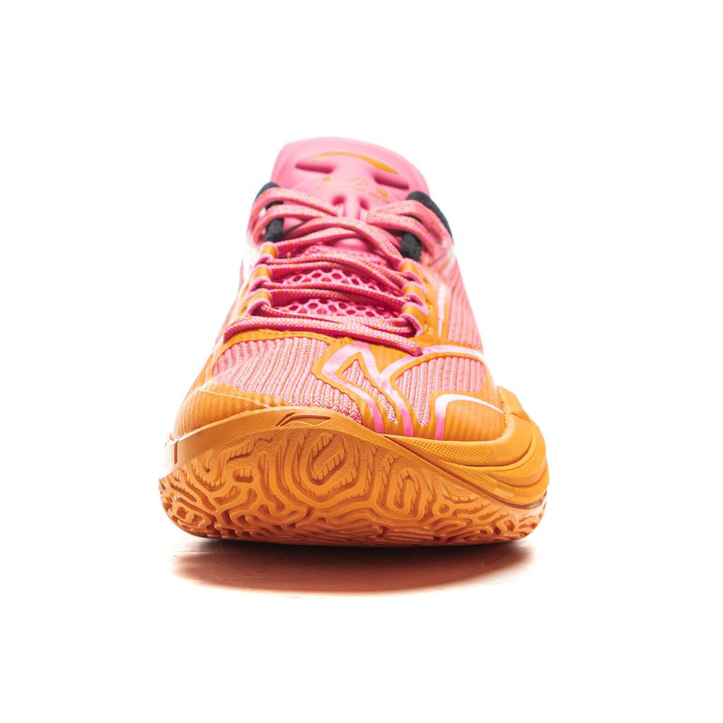 Li Ning Hurricane Story Full Palm Technology Running Guard Shoes Men Basketball Shoes Pink Orange ABAU083-11