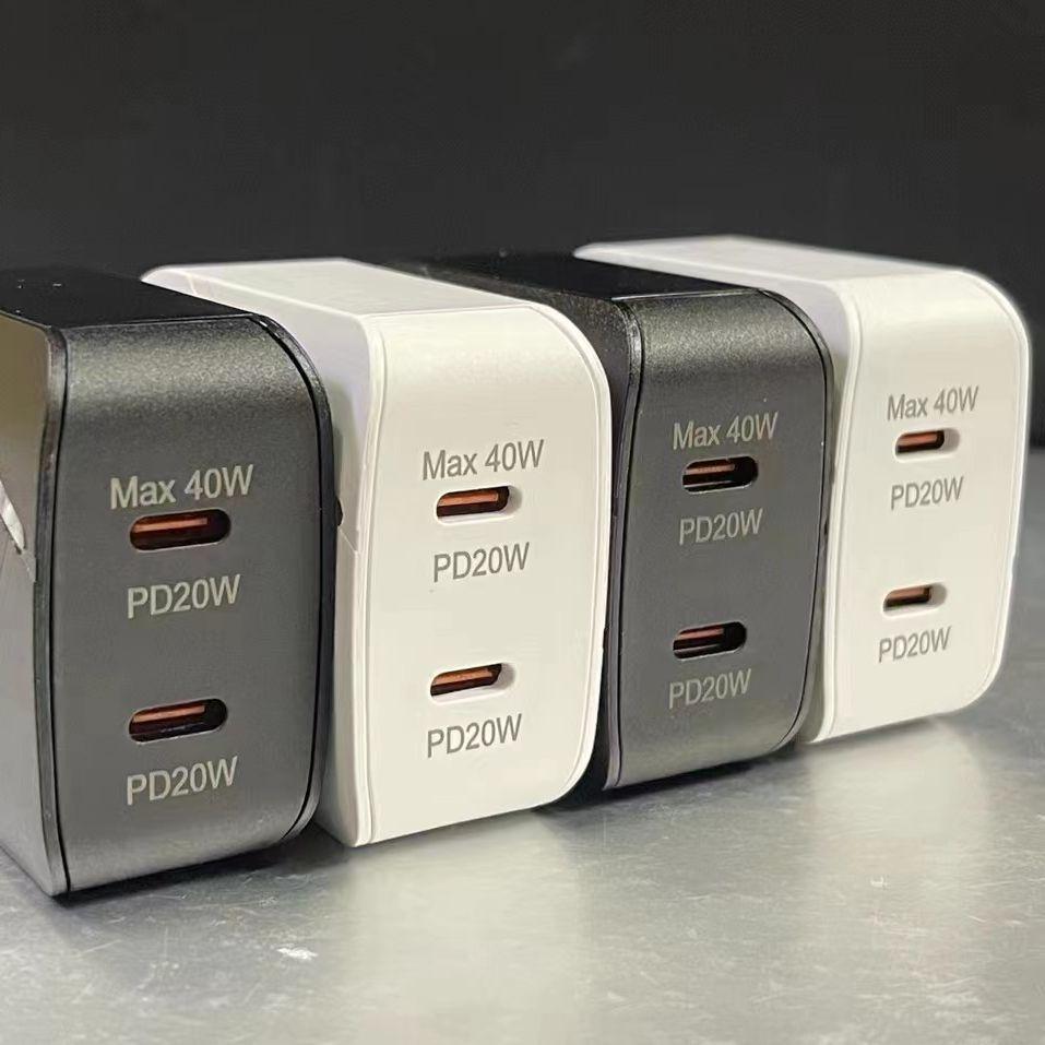 Dual PD 40W Super Fast Charger Head EU/US Standard Smartphone Adapter