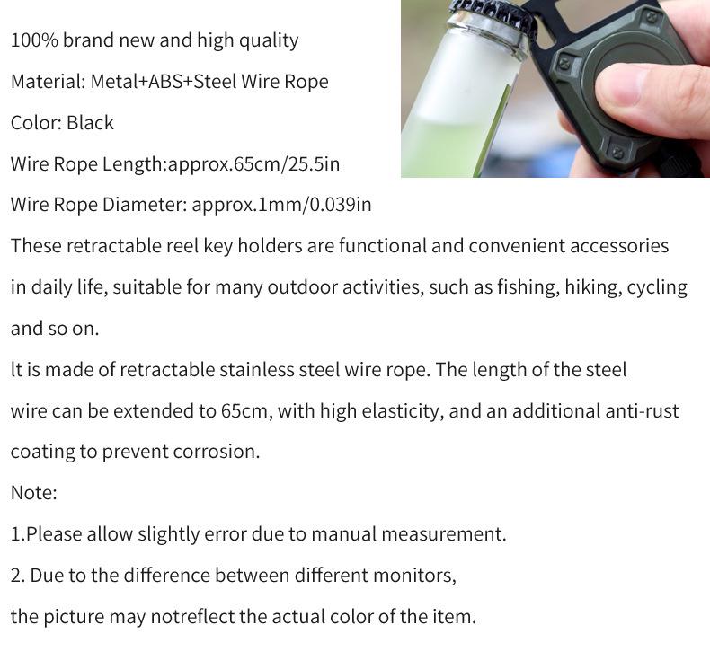 Magnetic Retractable Key Holder for Sea & Rock Fishing Lure Accessories – Easy Pull Buckle, Hot Seller
