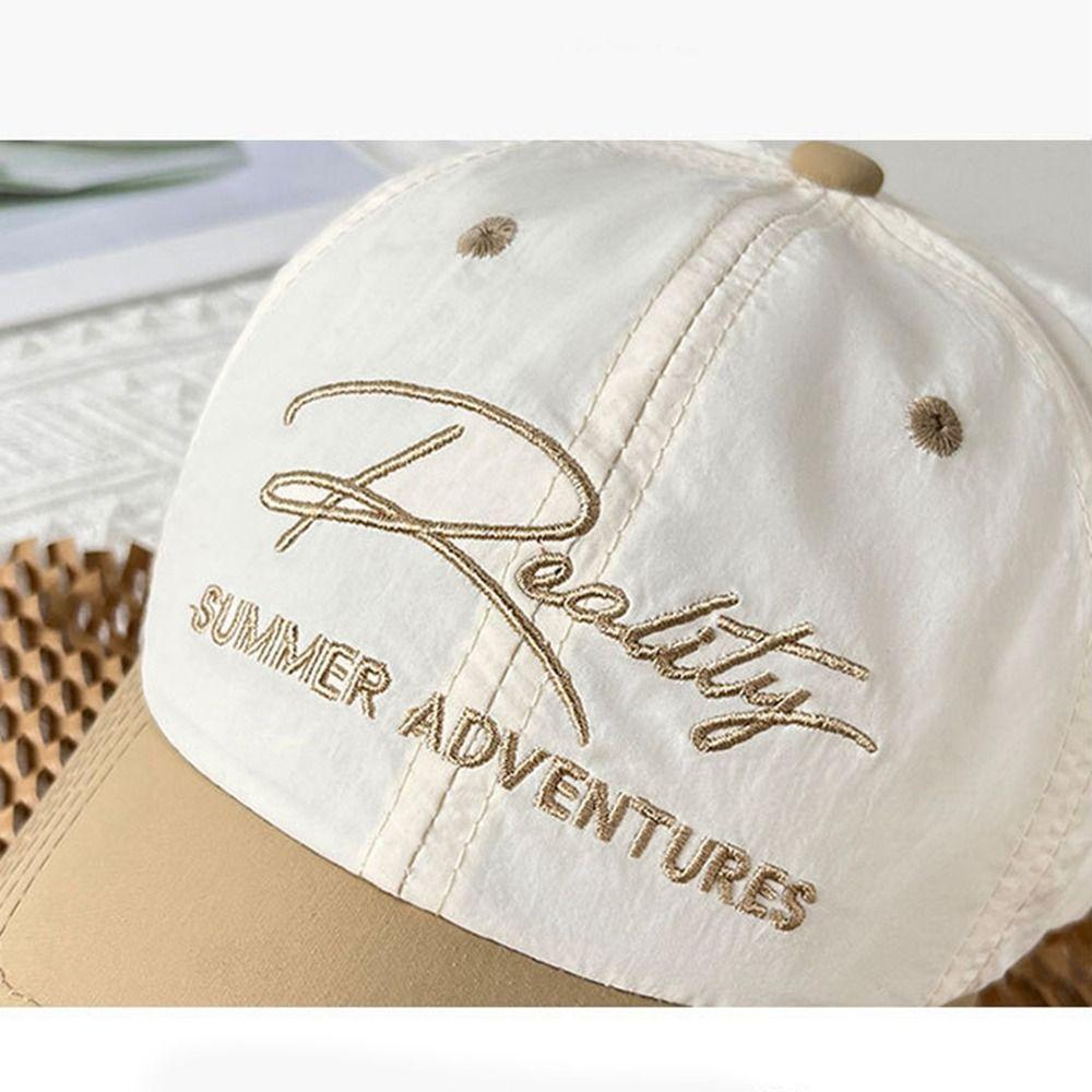 Quick Drying Letter Baseball Hat Embroidered Sun Hat Embroidery Baseball Cap  Cycling