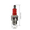 L7T 3 Electrodes Red Spark Plug 2 Stroke Engine Replacement Parts Fit Chainsaw Hedge Trimmer Leaf Blower Garden Power Tools 1/4P