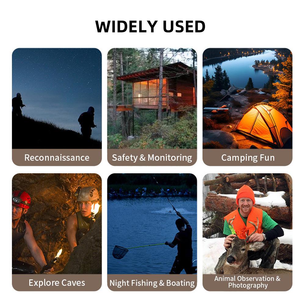 Full-Color Night Vision Binoculars Digital Infrared Telescope with 10X Optical Zoom Large Screen