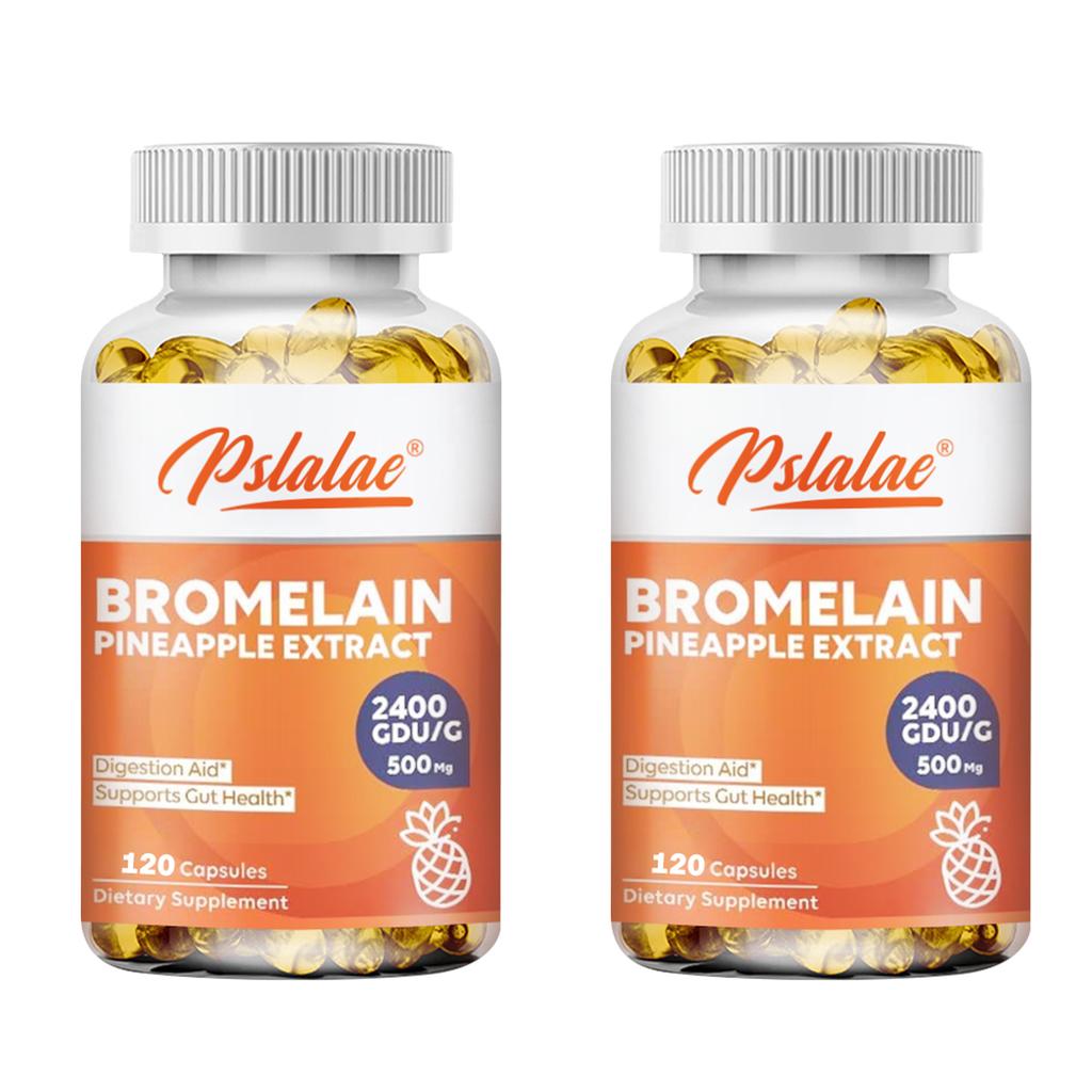 Pslalae High Bromelain Capsules, 500 Mg Per Serving, Gentle and Easily Absorbed, Suitable for Adults.