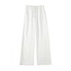 2026 Summer Tencel Linen High-Waisted Wide-Leg Lace Pants for Women