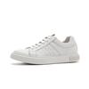 Classic White Leather Casual Sneakers Women Lightweight Breathable Low Top Lace Up Walking Shoes Platform Fashion Footwear