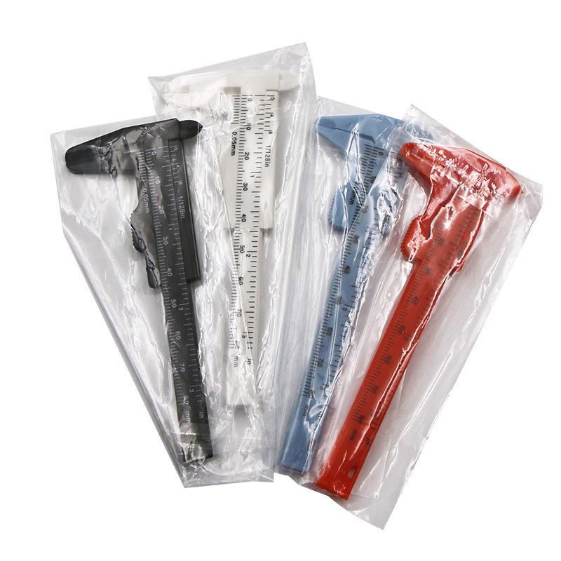 0-80mm Double Scale Vernier Caliper Plastic Wenge Student Measuring Tool