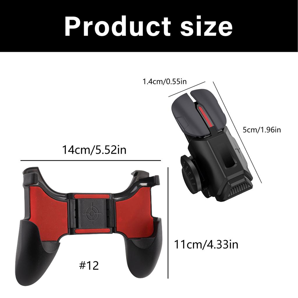 Disparadores de Teléfono Botón de Apuntar de 6 Dedos Gamepad Joysticks Controlador de Juego Botón de Disparo Accesorios para Videojuegos