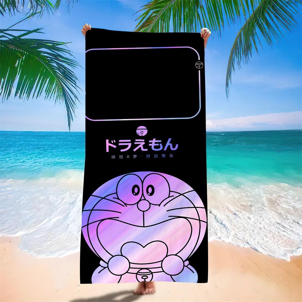 Cute Cartoon Character Printed Microfiber Beach Towel Quick Dry Soft Bath Towel For Kids Swimming