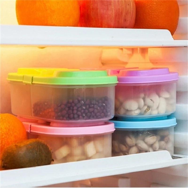 Healthy Plastic Food Container Portable Lunch Box Capacity Camping Picnic Food Fruit Container Storage Box for Kids Dinnerware