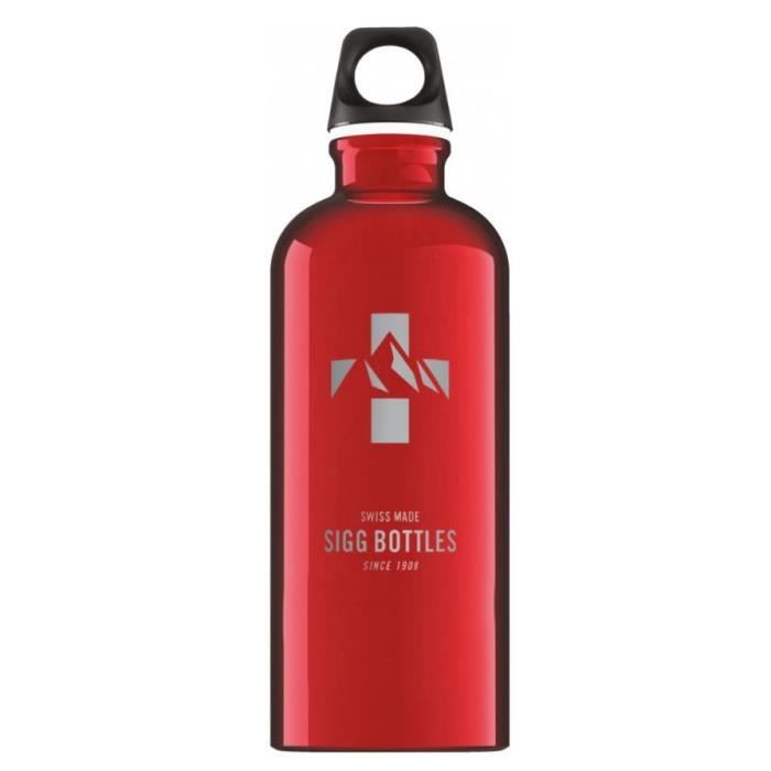 Gourde - Sigg - Mountain - Aluminium - 600 Ml - Rouge - 21,5 Cm