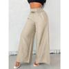Women Fashion Vintage High Waist Loose Wide Leg Casual Long Pants