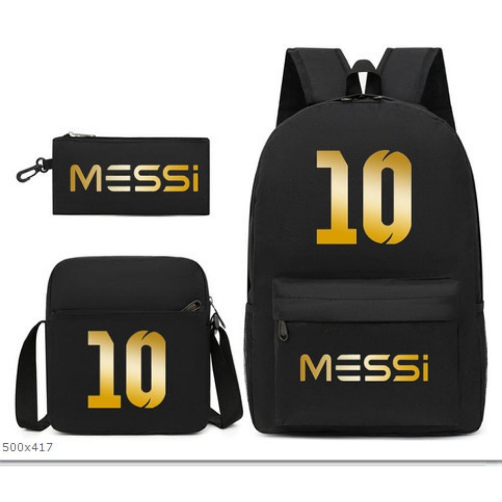 CR7C Luo Backpack Sports Peripheral Printed Backpack Children's Student School Bag Shoulder Bag Pencil Bag Three-piece Set