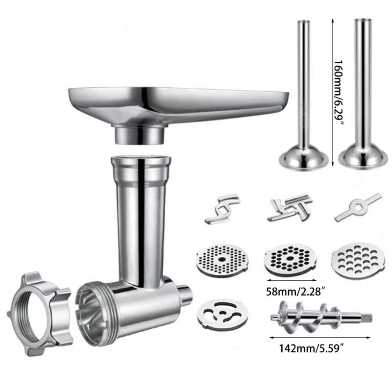 Metal Food Grinder Attachments for KitchenAid Stand Mixers, Meat Grinder, Sausage Stuffer, Perfect Attachment