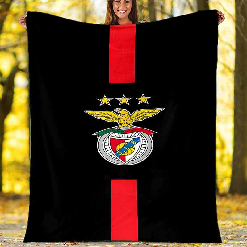 1pc B-Benfica Theme Blanket - Digital Print, Polyester, Cozy for All Seasons, Perfect for Outdoor, and Travel