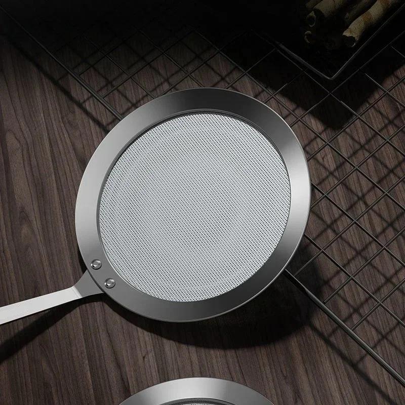 Fine Mesh 304 Stainless Steel Strainer Sieve Juice Egg Filter Colanders Coffee Tea Vegtables Filtering Food Kitchen Accessories
