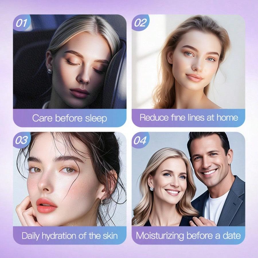 Collagen Grape Seed Hyaluronic Acid Tri-color Face Mask Hydrating Anti-Aging Brightening Skin Care