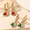 Dolphin Shape Dangle Earrings for Women 2025 New Golden Zirconia Drop Earring Ladys Wedding Party Jewelry Accessories