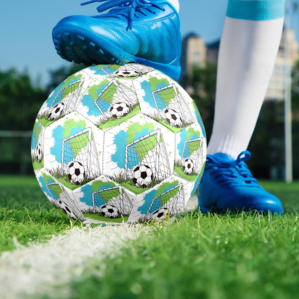 1pc Soccer Goal Ball Size 5 Suitable for Training & Matches, Machine-Stitched, Wear-Resistant Anti-Slip Covering, Gift for Christmas, Birthday. Q61708
