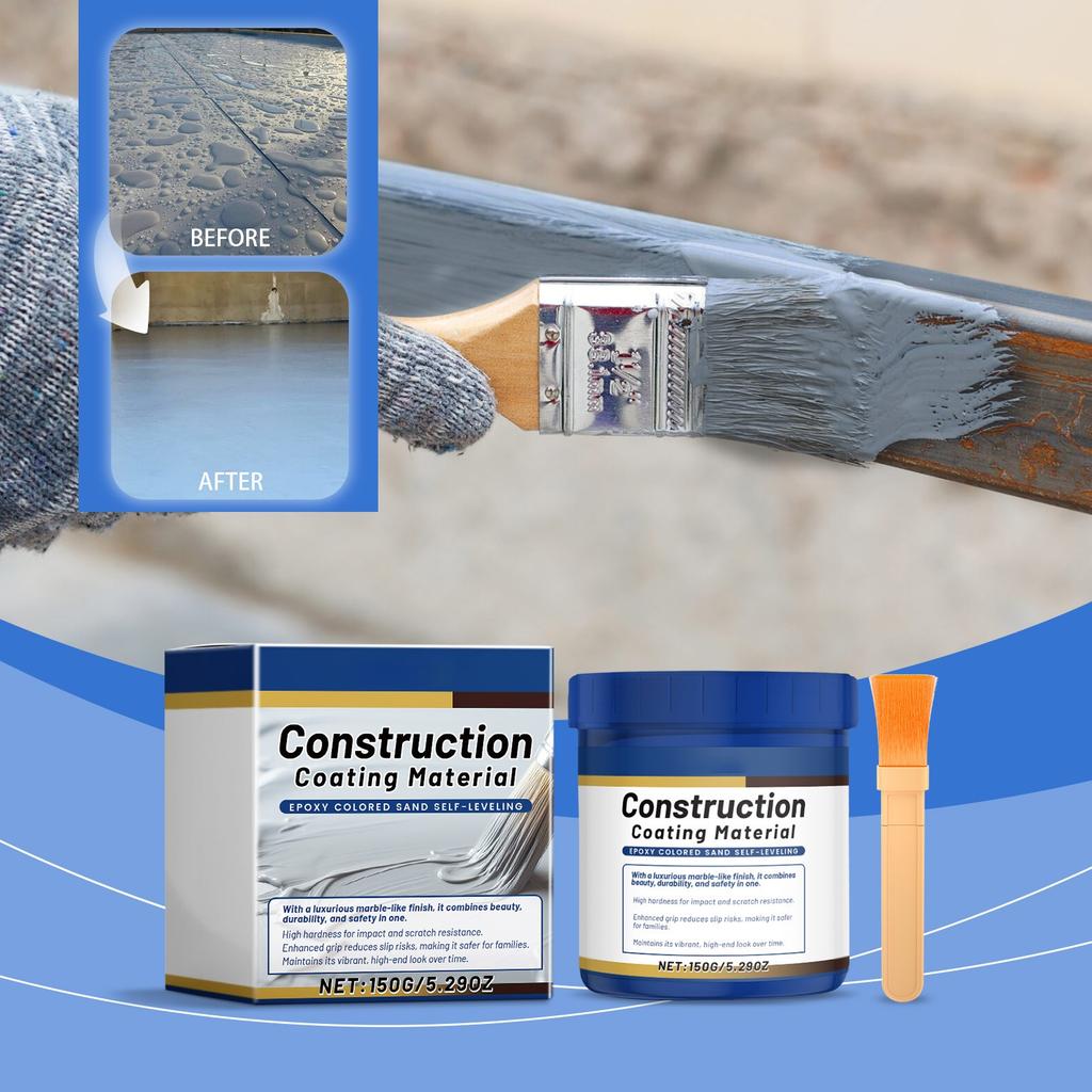Gray Water-based Epoxy Floor Paint Waterproof Coating Anti-crack And Wear-resistant Long-lasting Quick-drying Paint