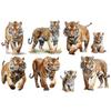 DIY Safari Animal Wall Stickers for Kids Room Decor Tiger Elephant Zebra Tropical Rainforest Savanna Nursery Decals Christmas Gifts