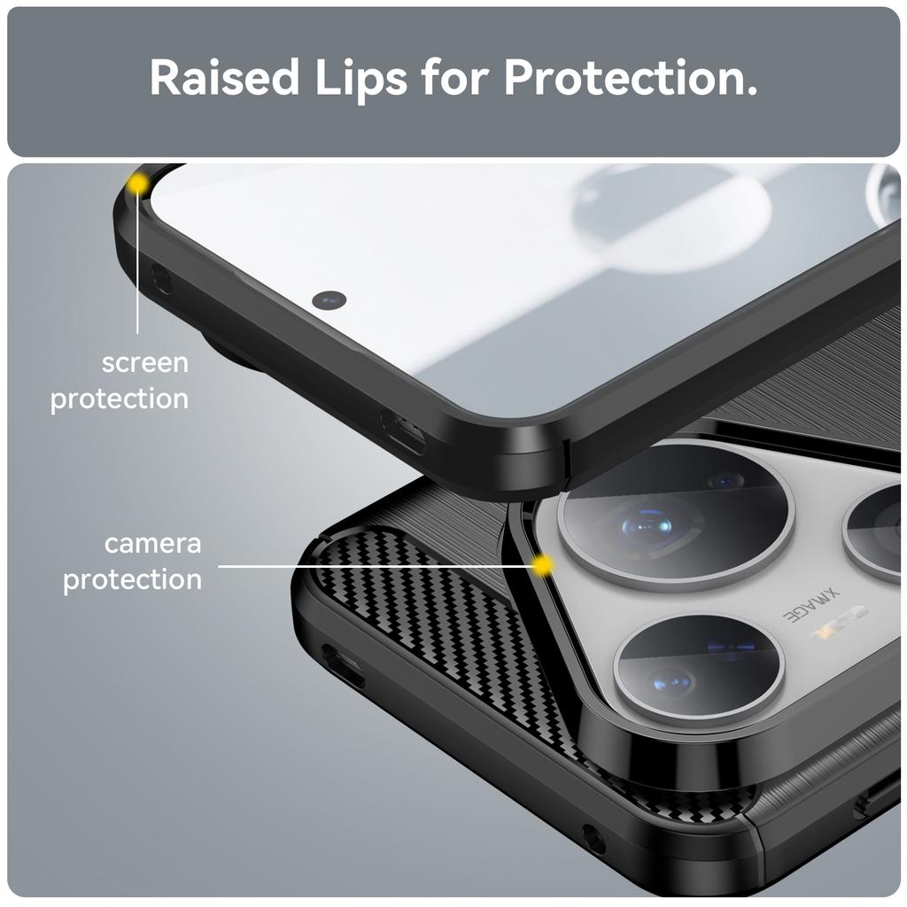 For Huawei Pura 80 Pro/80 Pro+/80 Ultra Case Protective Phone Cover Carbon Fiber Texture Brushed