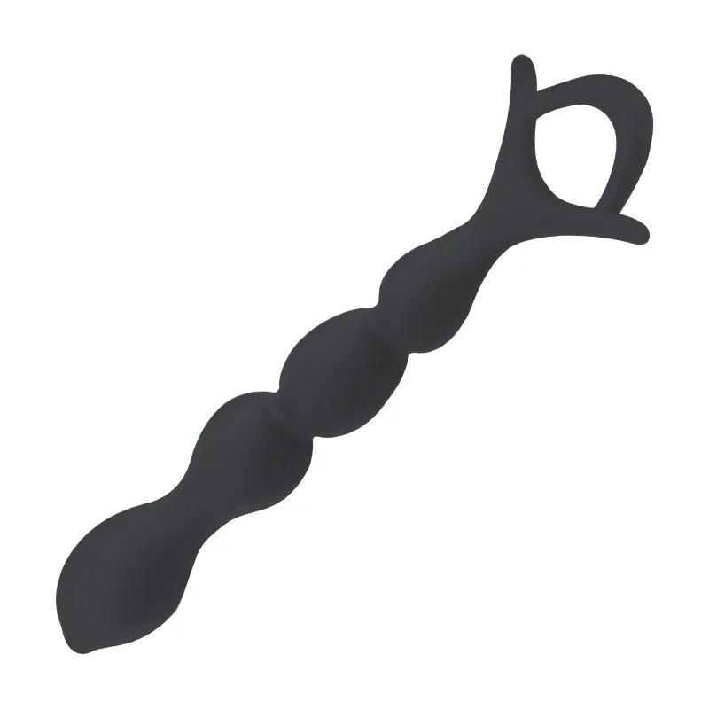 16.5CM Silicone Anal Beads Prostate Stimulator Ball Butt Plug Anal Plug 18+ Adult Women Men Couple Flirt Gay Erotic SM Sex Toys