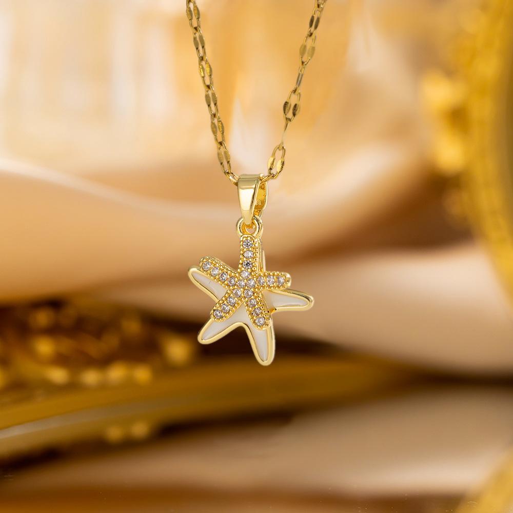 Elegant Luxury Full Zircon Copper Micro Inlaid Necklace Women Simple Exquisite Collarbone Chain Necklace
