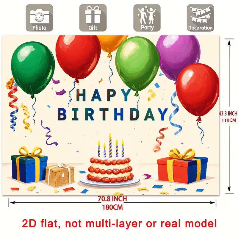 2D Kids Birthday Banner, Party Celebration & Live Background