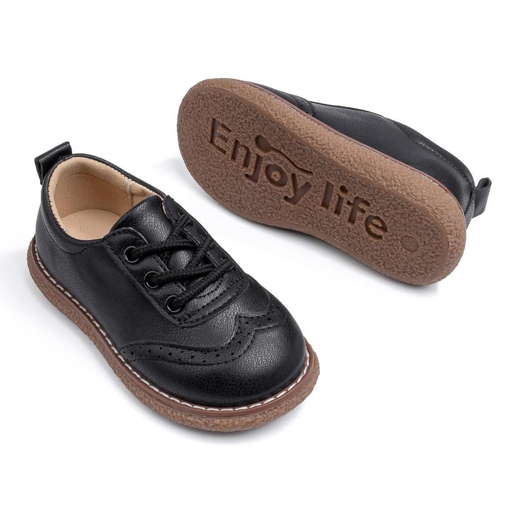 25. Jubiläum Rutschfeste Schnürschuhe mit weicher Sohle aus Leder für Jungen & Mädchen