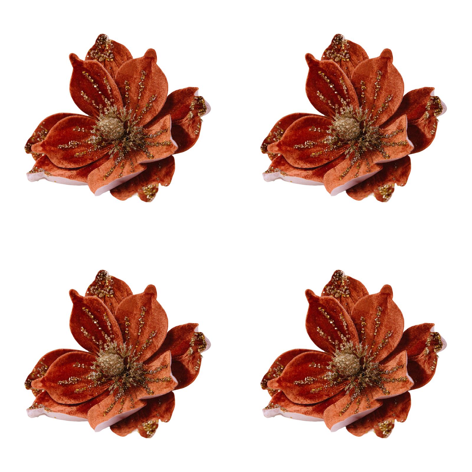 Soft Flannelette Holiday Ornaments Artificial Flowers Holiday Decor Floral Wreath Arrangement Soft Flannelette Material оранжевый