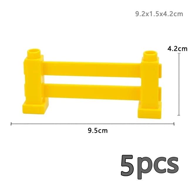Store byggeklosser Slide Swing Seesaw Park Lekeplass Series Large Pillar Murstein Barn Barn Pedagogisk Leke Kompatibel Duploe