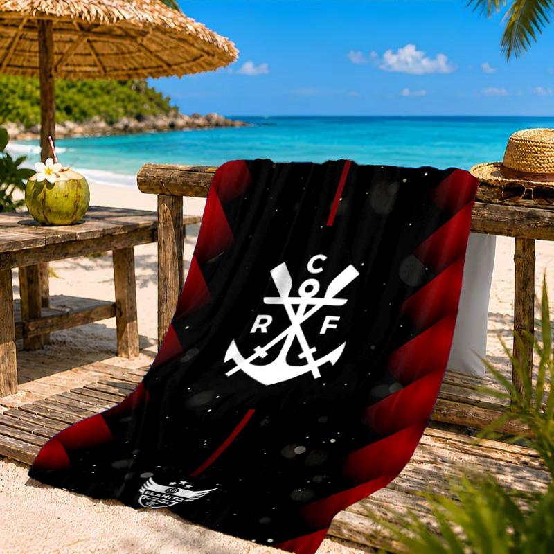 Fußballverein Aufgedrucktes Mikrofaser-Strandtuch, Weich und Saugfähig, Schnelltrocknend, Ideal für Sommerreisen, Strand-Essentials, Schwimmbad