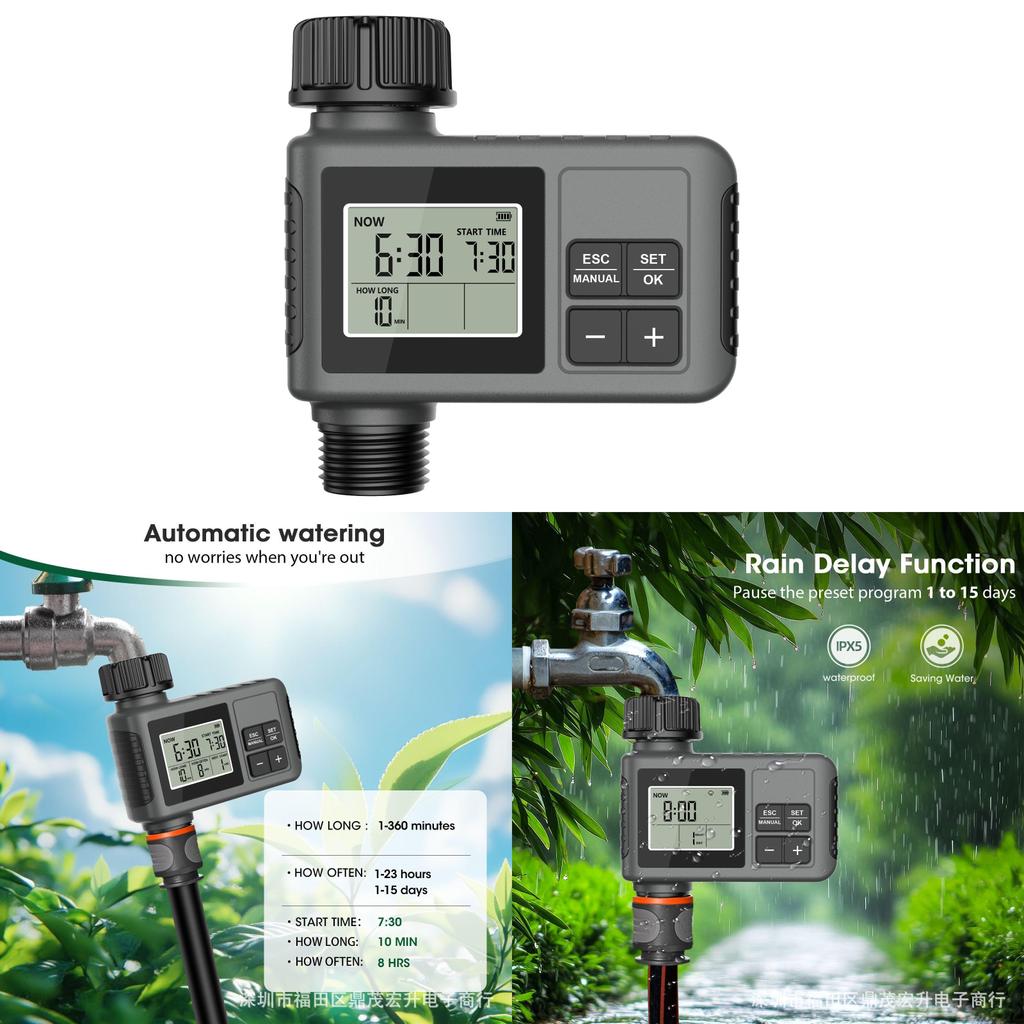 Outdoor Garden Irrigation Timer With Automatic Water Control For Home Garden And Agriculture