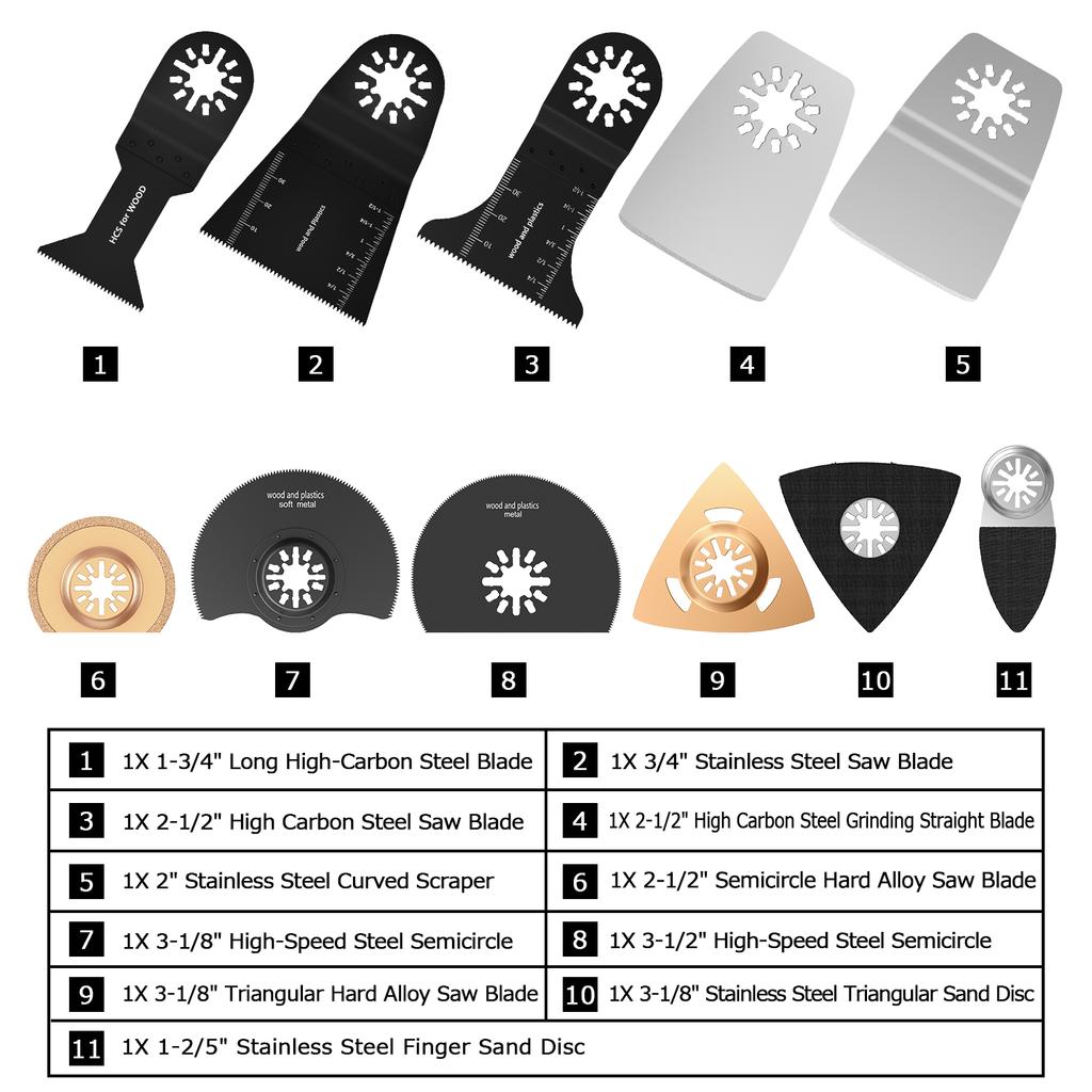 20-100Pcs Multi-Function Oscillating Blade Renovator Saw Blades Multi Power Tools Accessories Precision Universal Cutter Blade