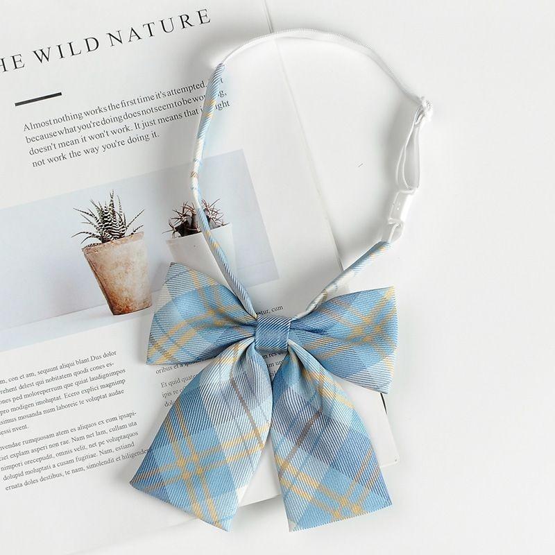 Dodatek do kołnierzyka koszuli mundurowej z kokardą motylkową dla dziewczynek w stylu szkolnym