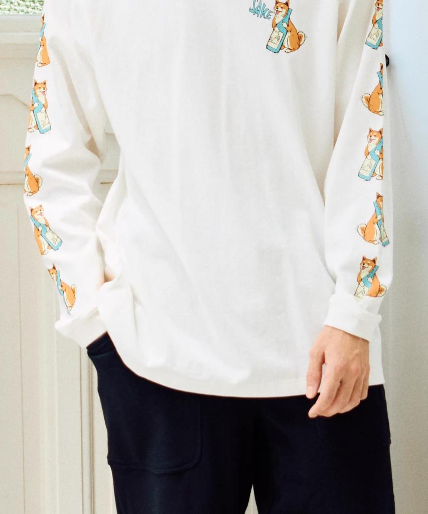 351907 Super Heavy USA/C Shiba Inu Drink Long Sleeve T-Shirt White M