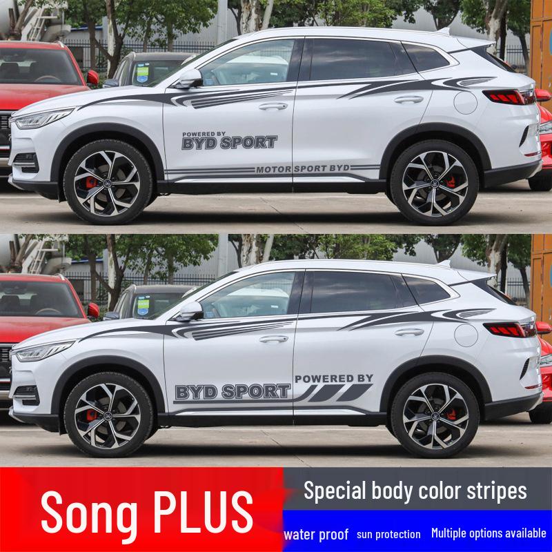 Decalcomanie personalizzate BYD Song PLUS: Strisce colorate personalizzate per la decorazione della carrozzeria dell'auto