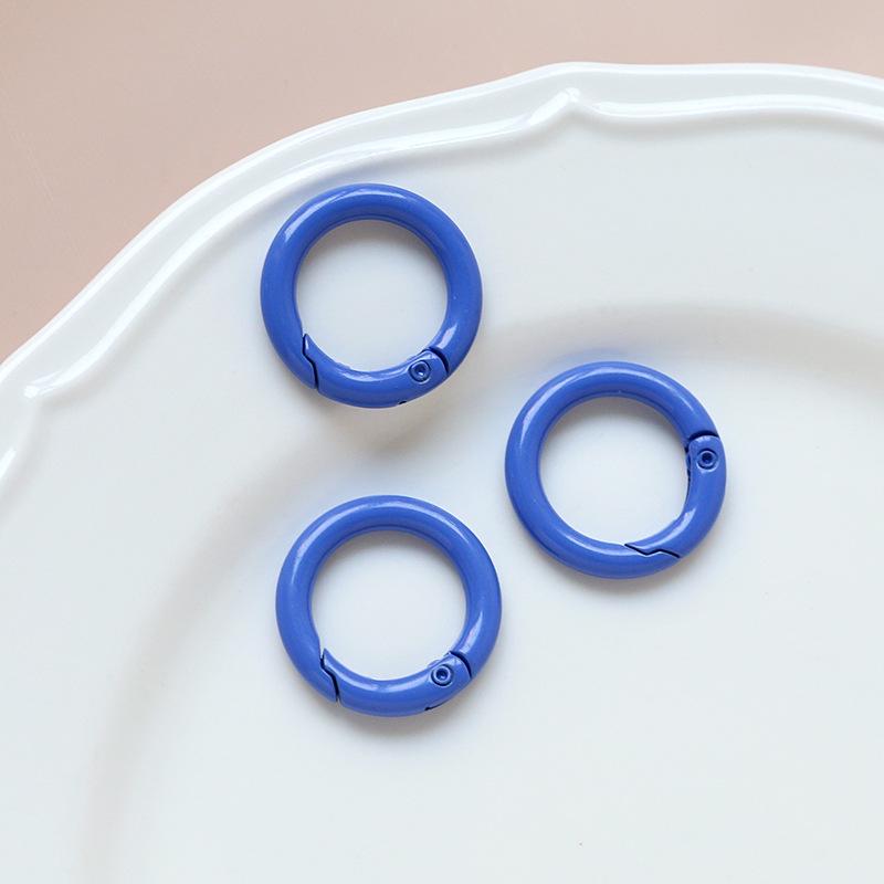 Macaron Color Heart Ring Keychain Clasp for DIY Jewelry, Bracelets, and Phone Chains