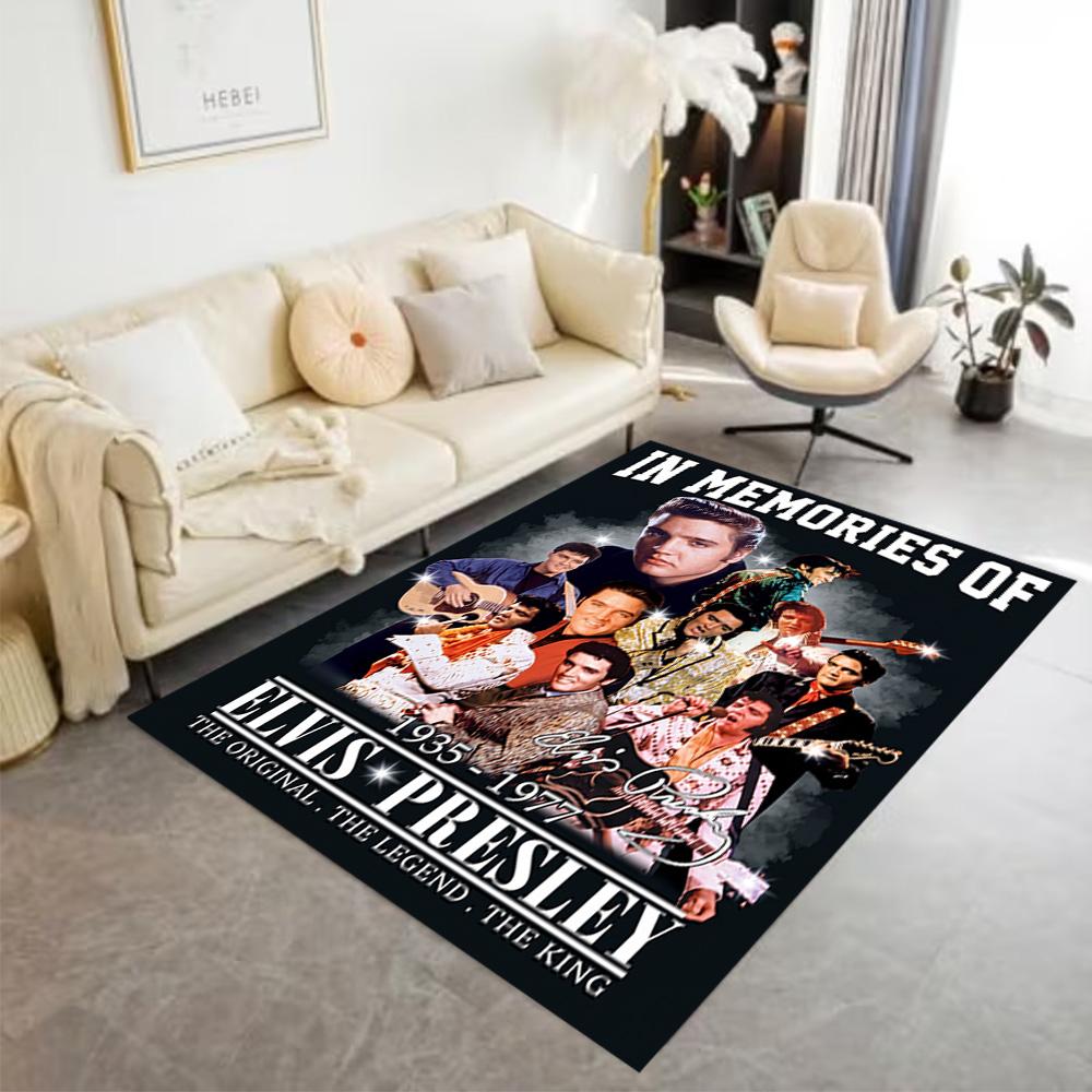 Elvis Presley Performance Floor Mat Perfect for Kitchen Foyer Playrooms Living Rooms Antislip Carpet Office home decor Gift for Festivals