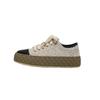 Temperament rough rhombus pattern thick sole heightening low-top casual little white shoes women's shoes