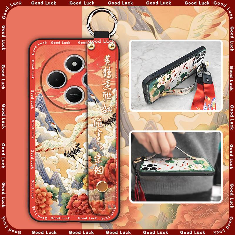 Protective Waterproof Phone Case For Redmi 14C 4G/14R 5G/A3 Pro 4G/POCO C75 Back Cover Chinese style Elderly lady Ring