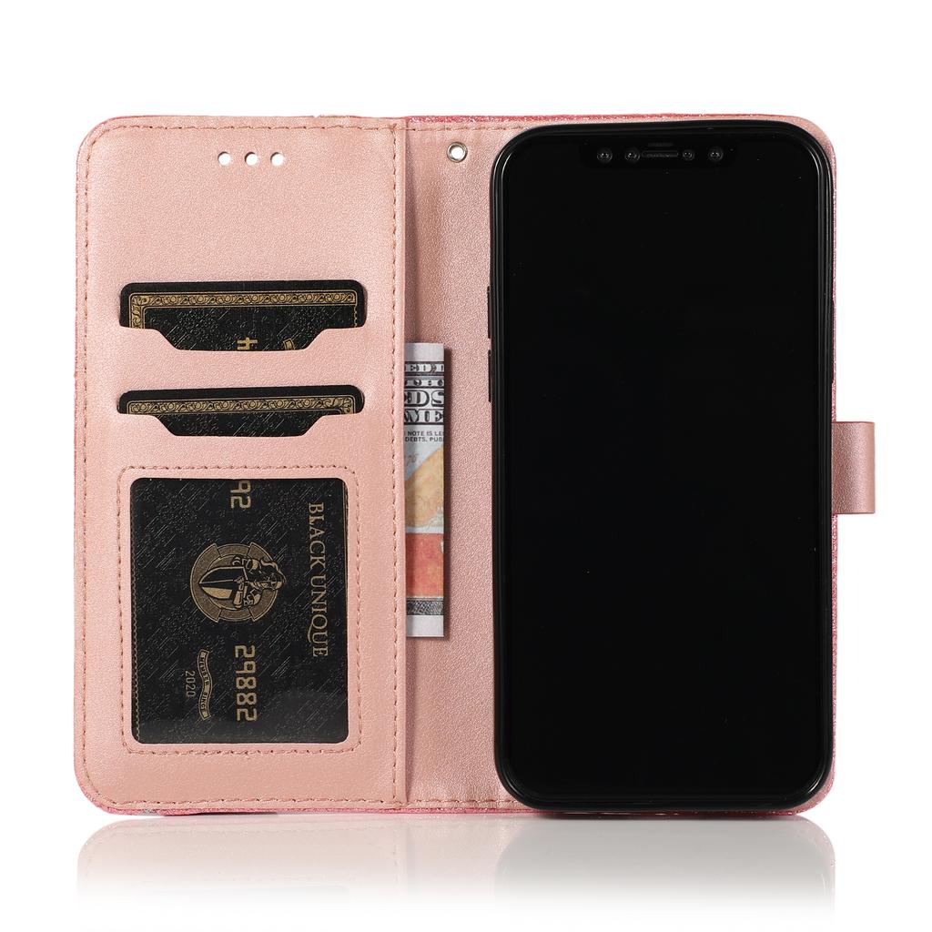 Custodia per Telefono a Portafoglio in Pelle Glitterata Bling per iPhone 15 14 13 12 11 Pro Max XR XS X SE 2020 7 8 Plus Cover Mobile con Supporto Capa