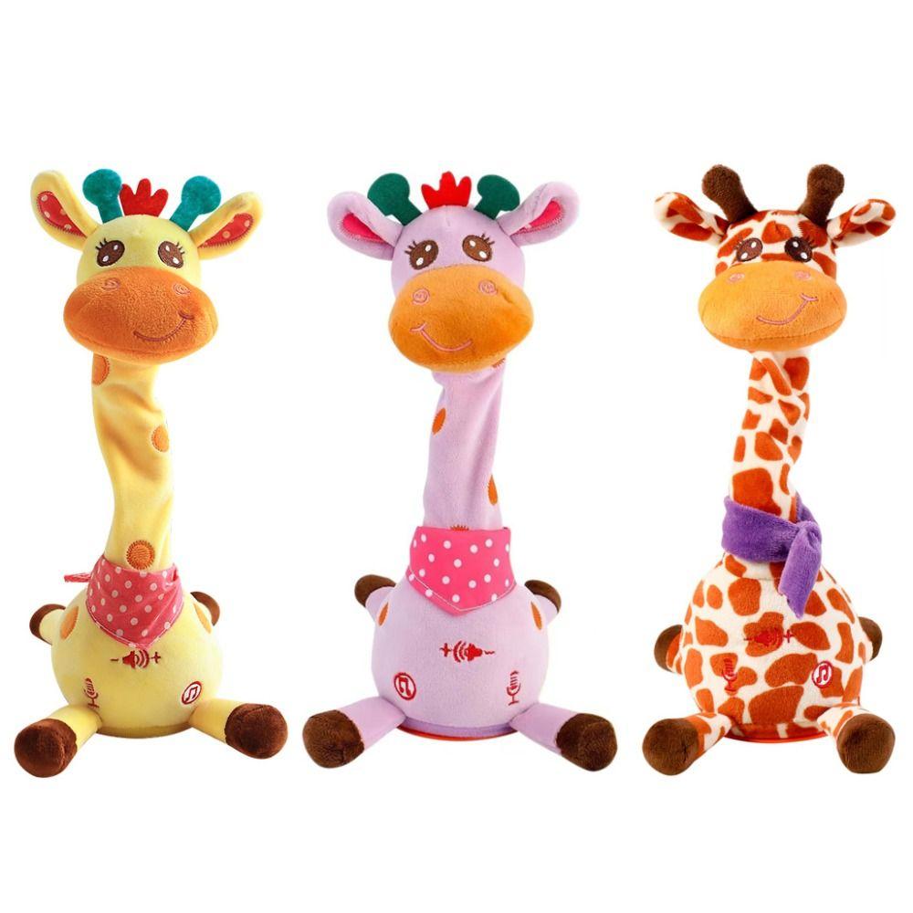 Repeating What You Say Dancing Talking Giraffe Toy with 10 Songs Plush Toy Doll  Gifts