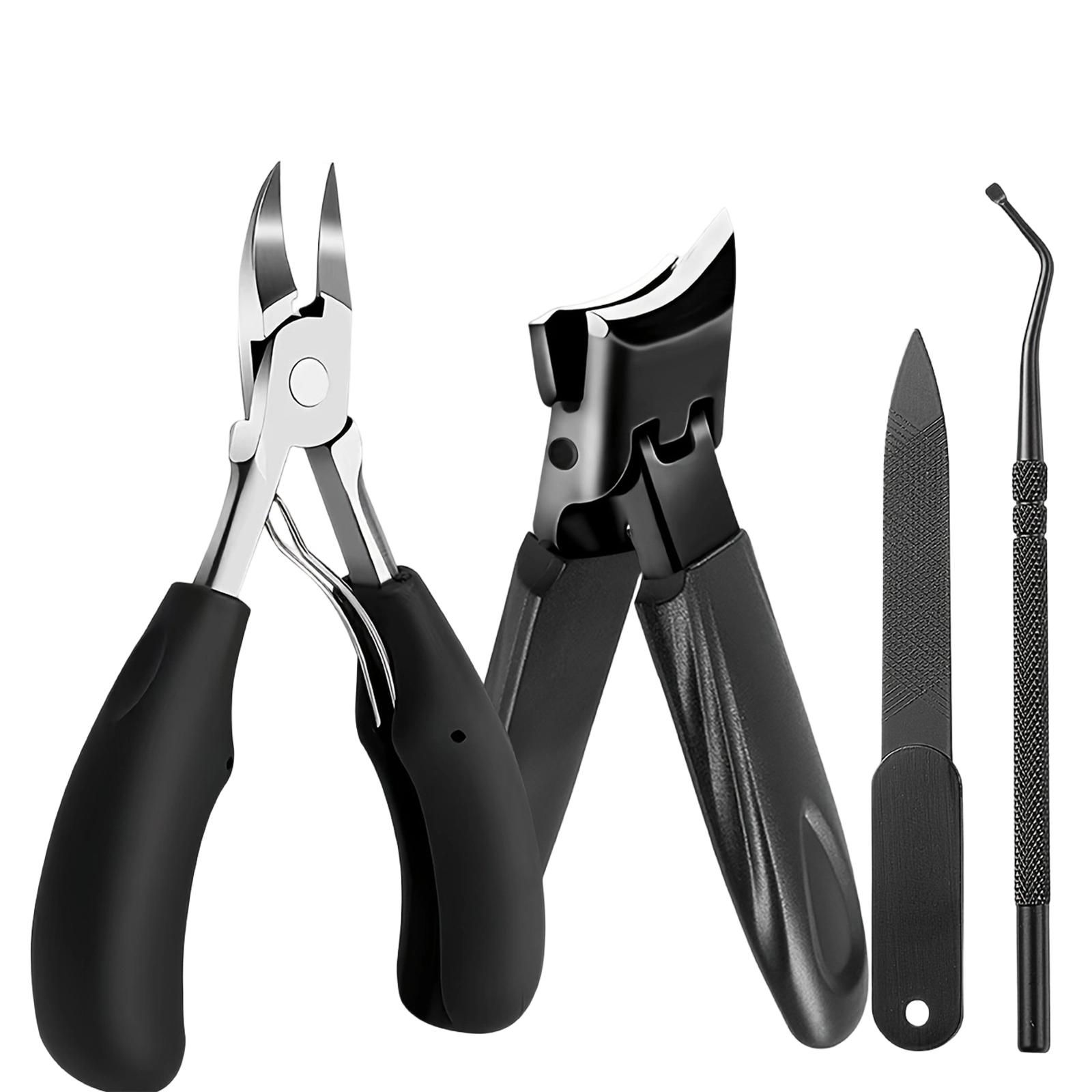 

Four Piece Set Of Nail Clippers For Repairing Thick Toenails And Nails one size чёрный