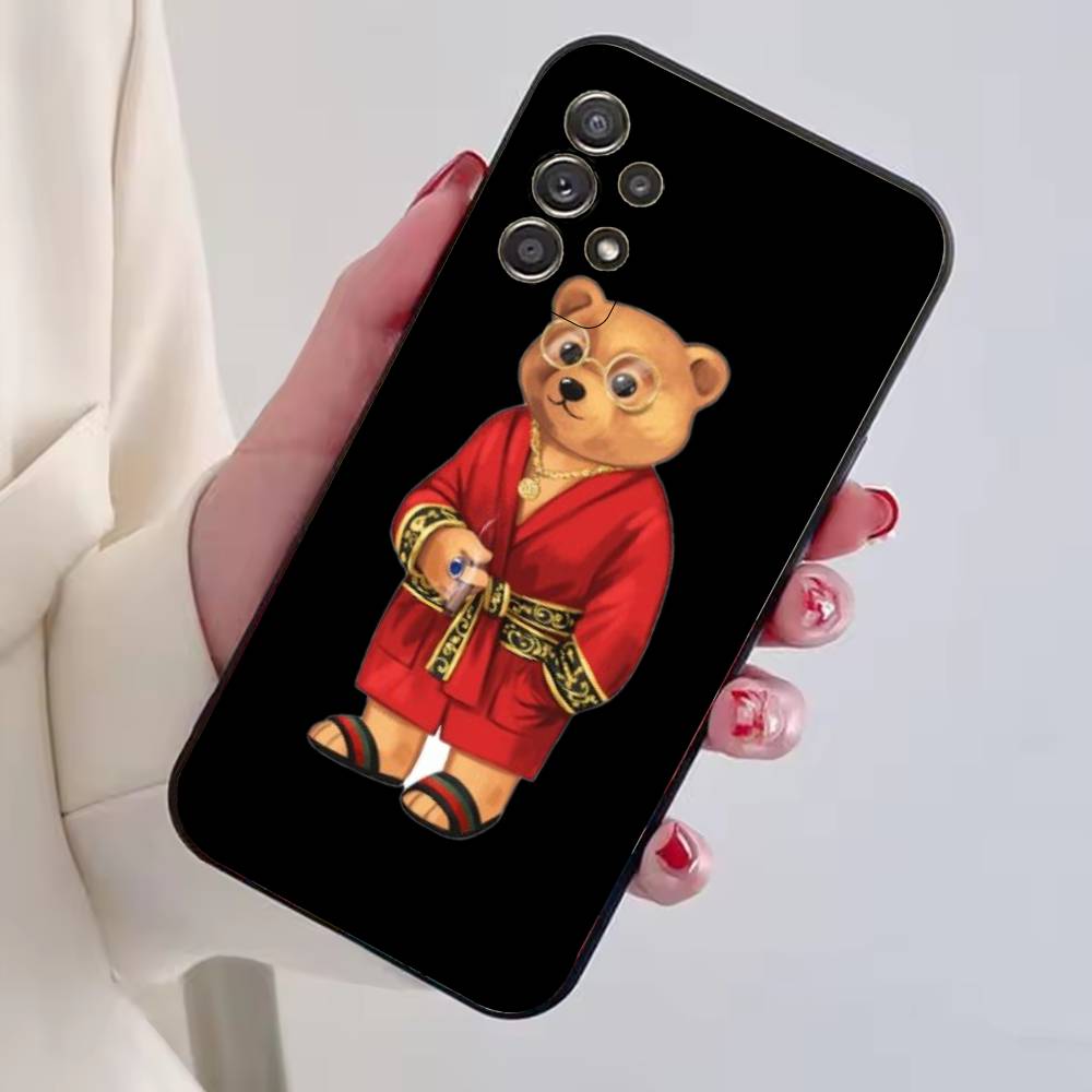 Fashion B-Baron Filou B-Bear Phone Case For Samsung S25,S24,S21,S22,S23,S30,Ultra,S20,Plus,Fe,Lite,Note,10,Black Cover